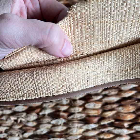 Loeffler Randall Blaise natural raffia platform dad sandal 9.5 adjustable - Picture 5 of 12